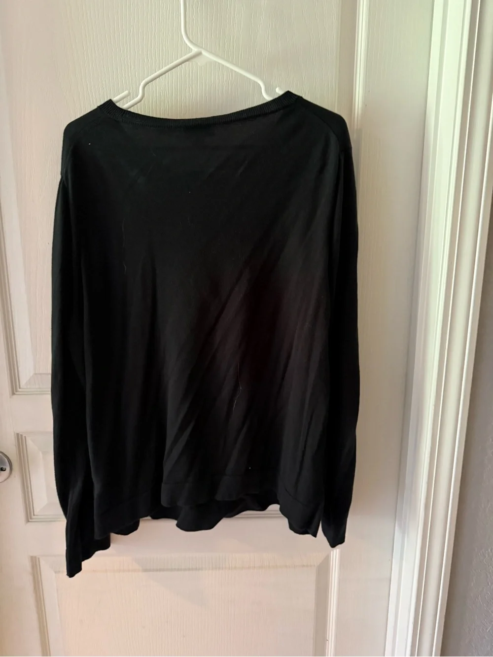 J. Crew Woman’s Black Long-Sleeve Sweater with Red Plaid Heart